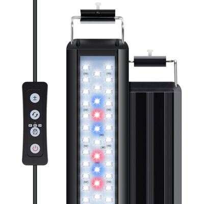 Nobleza LED Luz de Aquário, Lâmpada de Tanque de Peixes de 10W, Iluminação de Plantação de Aquário, 3 Cores, Temporizador Ajustável, 10 Níveis de Brilho para Tanque de 42-62cm Nobleza LED Luz de Aquário, Lâmpada de Tanque de Peixes de 10W, Iluminação de Plantação de Aquário, 3 Cores, Temporizador Ajustável, 10 Níveis de Brilho para Tanque de 42-62cm