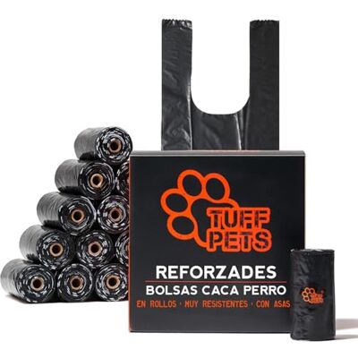 Tuff Pets Sacos de cocó biodegradáveis extra grossos em rolos sacos para cão com asas para atar saco de cocó 50% mais grossa amido de milho 16 rolos 160 sacos Tuff Pets Sacos de cocó biodegradáveis extra grossos em rolos sacos para cão com asas para atar saco de cocó 50% mais grossa amido de milho 16 rolos 160 sacos