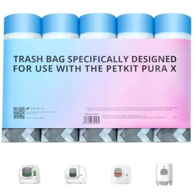 PETKIT Sacos para resíduos de gatos, sacos de areia para Pura Max 2 e Pura X, 5 rolos x 20 (100 peças). PETKIT Sacos para resíduos de gatos, sacos de areia para Pura Max 2 e Pura X, 5 rolos x 20 (100 peças).