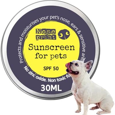 Noseprint Bsparadisy SPF 50 para animais de estimação, 30 ml em lata, protetor solar hidratante para cães e gatos, fórmula não tóxica, bálsamo para nariz de cão, bálsamo para pés de cão, Noseprint Bsparadisy SPF 50 para animais de estimação, 30 ml em lata, protetor solar hidratante para cães e gatos, fórmula não tóxica, bálsamo para nariz de cão, bálsamo para pés de cão,