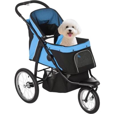 PawHut Carrinho para cães dobrável com cesta de 3 rodas, 111 x 58 x 107 cm Carrinho para animais de estimação, para cães médios pequenos, capapota ajustável, janela de malha, carga 20 kg PawHut Carrinho para cães dobrável com cesta de 3 rodas, 111 x 58 x 107 cm Carrinho para animais de estimação, para cães médios pequenos, capapota ajustável, janela de malha, carga 20 kg