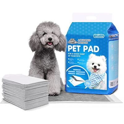 Nobleza 50x Almofadas Absorventes de Carvão para Animais de Estimação, Tapetes de Treino para Cães, Toalhas de Treino para Cachorros, 60 x 60 cm, Tamanho Regular, 50 Unidades Nobleza 50x Almofadas Absorventes de Carvão para Animais de Estimação, Tapetes de Treino para Cães, Toalhas de Treino para Cachorros, 60 x 60 cm, Tamanho Regular, 50 Unidades