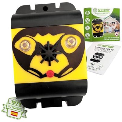 ISOTRONIC Repelente de aves com luz e ultrassom, repelente de pássaros a pilhas para afugentar pássaros e pombos, repelente de pombos para varanda e jardim, alcance eficaz de 40 m² (1 unidade) ISOTRONIC Repelente de aves com luz e ultrassom, repelente de pássaros a pilhas para afugentar pássaros e pombos, repelente de pombos para varanda e jardim, alcance eficaz de 40 m² (1 unidade)