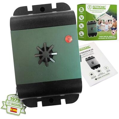 ISOTRONIC Repelente ultrassónico de pássaros, pombos, pardais, gaivotas, corvos anti-pombos com ultrassons repelente acústico de aves espantalho para varandas, fachadas, terraços ISOTRONIC Repelente ultrassónico de pássaros, pombos, pardais, gaivotas, corvos anti-pombos com ultrassons repelente acústico de aves espantalho para varandas, fachadas, terraços
