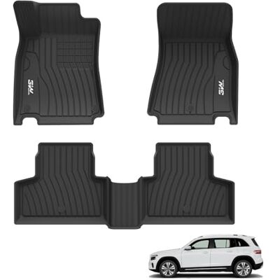 3W Tapetes de carro para Mercedes Benz GLB X247 2020-2024, TPE tapetes para todos os tipos de clima para Mercedes Benz GLB X247 a 1ª e 2ª fila conjunto completo, suporta cães, acessórios, preto 3W Tapetes de carro para Mercedes Benz GLB X247 2020-2024, TPE tapetes para todos os tipos de clima para Mercedes Benz GLB X247 a 1ª e 2ª fila conjunto completo, suporta cães, acessórios, preto