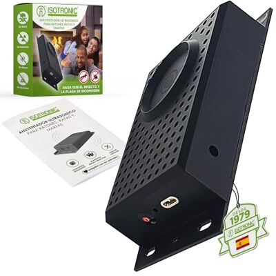 ISOTRONIC Repelente de cartas com luz LED e ultra-som A pilhas para carro, sótão, garagem e casa proteção contra rato, ratos e iões conjunto de 1 unidade ISOTRONIC Repelente de cartas com luz LED e ultra-som A pilhas para carro, sótão, garagem e casa proteção contra rato, ratos e iões conjunto de 1 unidade