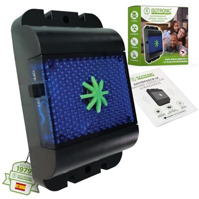ISOTRONIC repelente de roedores com bateria contra ratos, ratos, martas, lírões, guaxinim e raposa repelente de vida selvagem respeitoso com os animais com ondas de ultrassom e luz LED ISOTRONIC repelente de roedores com bateria contra ratos, ratos, martas, lírões, guaxinim e raposa repelente de vida selvagem respeitoso com os animais com ondas de ultrassom e luz LED