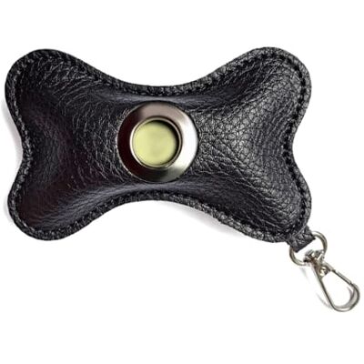 DONGKER Suporte para sacos de cocó para cães, dispensador de sacos de resíduos para animais de estimação de couro com bolso com fecho e mosquetão para prender a qualquer trela para caminhadas, exterior DONGKER Suporte para sacos de cocó para cães, dispensador de sacos de resíduos para animais de estimação de couro com bolso com fecho e mosquetão para prender a qualquer trela para caminhadas, exterior
