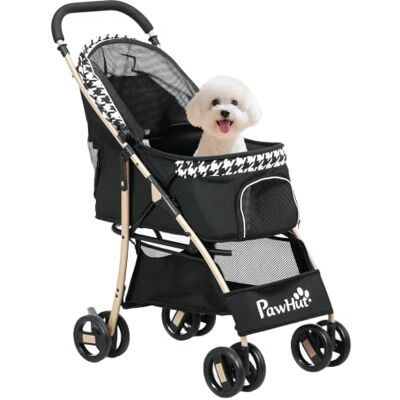PawHut Carrinho para cães dobrável 2 portas 80 x 44,5 x 97 cm, preto Carrinho para animais de estimação, janela de malha, cesta de armazenamento, corda de segurança, almofada, carga 15 kg PawHut Carrinho para cães dobrável 2 portas 80 x 44,5 x 97 cm, preto Carrinho para animais de estimação, janela de malha, cesta de armazenamento, corda de segurança, almofada, carga 15 kg