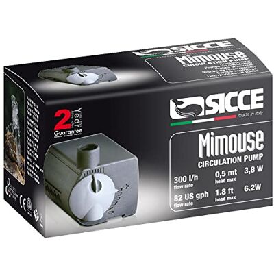 Sicce Mimouse, Mini bomba de recirculação para aquários aquário 300 litros/h Sicce Mimouse, Mini bomba de recirculação para aquários aquário 300 litros/h