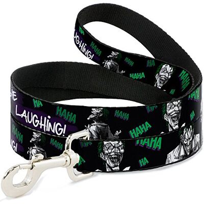 Buckle-Down Buckle Down DC Comics Trela para animais de estimação, trela para cão, Joker Die Laughing Haha preto, roxo, verde, 6 pés de comprimento, 0,5 polegadas de largura Buckle-Down Buckle Down DC Comics Trela para animais de estimação, trela para cão, Joker Die Laughing Haha preto, roxo, verde, 6 pés de comprimento, 0,5 polegadas de largura