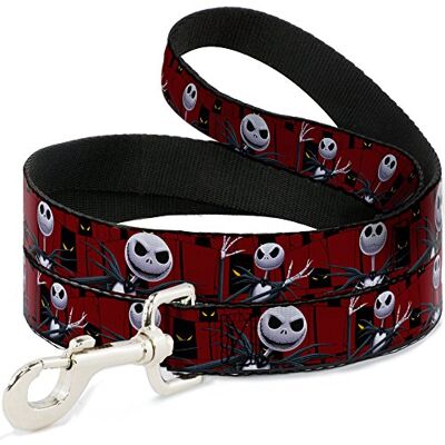 Buckle-Down Fivela para baixo 1,3 cm Nightmare Before Christmas 3 Jack Poses/Peeping Eyes Burgundy/Black/Yellow trela para cão, 4 pés Buckle-Down Fivela para baixo 1,3 cm Nightmare Before Christmas 3 Jack Poses/Peeping Eyes Burgundy/Black/Yellow trela para cão, 4 pés