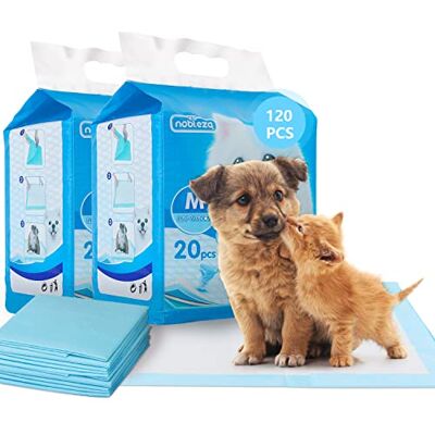 Nobleza 120 x Tapetes absorventes para cães, tapete higiénico para trei de cães. Ultraabsorvente 60cm*60cm Nobleza 120 x Tapetes absorventes para cães, tapete higiénico para trei de cães. Ultraabsorvente 60cm*60cm