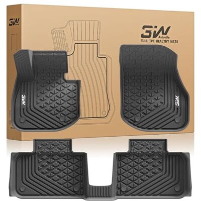 3W Tapetes de carro para BMW iX1 U11 2023-2025 2026 (compatível com X1 xDrive25e híbrido de gasolina), Thorex™ tapetes para todos os tipos de clima para BMW iX1, suporta cães (não para IX/XXX1 3W Tapetes de carro para BMW iX1 U11 2023-2025 2026 (compatível com X1 xDrive25e híbrido de gasolina), Thorex™ tapetes para todos os tipos de clima para BMW iX1, suporta cães (não para IX/XXX1