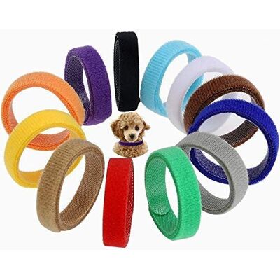 GTIWUNG 12 peças Colar de animal de estimação 10 x 350 mm, colares ajustáveis para animais de estimação, coleira de cachorro gatinho faixa de identificação de cachorro suave e ajustável GTIWUNG 12 peças Colar de animal de estimação 10 x 350 mm, colares ajustáveis para animais de estimação, coleira de cachorro gatinho faixa de identificação de cachorro suave e ajustável