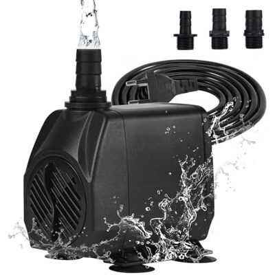 BACOENG Bomba de água, bomba de aquário de jardim, bomba de circulação lagoa, 45 W 2500 l / H altura 2,5 m BACOENG Bomba de água, bomba de aquário de jardim, bomba de circulação lagoa, 45 W 2500 l / H altura 2,5 m