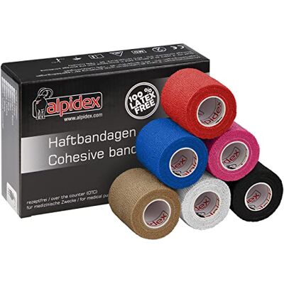 ALPIDEX 6 rolos fita adesiva 5 cm x 4,5 m fita adesiva envoltório ape desportiva bandagem autocolante mão joelhos tornozelo Vet Wrap cão gato cavalo, cor: cores sortidas ALPIDEX 6 rolos fita adesiva 5 cm x 4,5 m fita adesiva envoltório ape desportiva bandagem autocolante mão joelhos tornozelo Vet Wrap cão gato cavalo, cor: cores sortidas