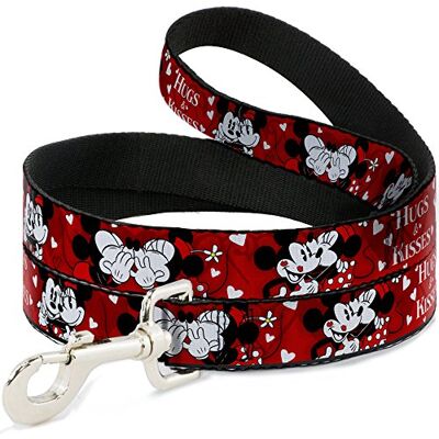 Buckle-Down Fivela DL-6FT-WDY290-W Correia para animais de estimação-Mickey & Minnie Hugs & Kisses Poses vermelho/branco, 6 pés de comprimento 1,5 polegadas de largura Buckle-Down Fivela DL-6FT-WDY290-W Correia para animais de estimação-Mickey & Minnie Hugs & Kisses Poses vermelho/branco, 6 pés de comprimento 1,5 polegadas de largura