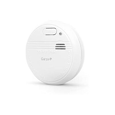 Garza Detector de fumo padrão com sensor fotográfico, alarme 85 dB, indicador LED, botão teste, funcionamento sem cabo, bateria 9 V incluída, ideal para cozinhas e garagens Garza Detector de fumo padrão com sensor fotográfico, alarme 85 dB, indicador LED, botão teste, funcionamento sem cabo, bateria 9 V incluída, ideal para cozinhas e garagens
