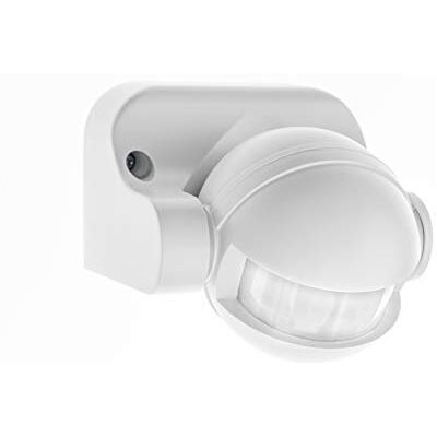 HUBER Motion 2 Detetor de Movimento por Infravermelhos 180° Interior/Exterior IP44 I 230V Detetor de Movimento LED Adequado, Ajustável Verticalmente, Branco HUBER Motion 2 Detetor de Movimento por Infravermelhos 180° Interior/Exterior IP44 I 230V Detetor de Movimento LED Adequado, Ajustável Verticalmente, Branco