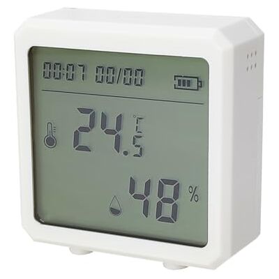 LED ATOMANT Termometro Higrómetro Wi-Fi ecrã LCD interior/exterior Compatível com Alexa e Google Assistant, App Smart Life LED ATOMANT Termometro Higrómetro Wi-Fi ecrã LCD interior/exterior Compatível com Alexa e Google Assistant, App Smart Life