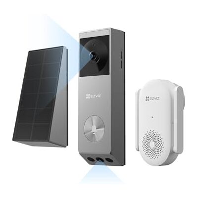 EZVIZ EP3X Pro campainha sem fios exterior com câmara dupla 2 K + 2 MP com Chime CH1, deteção de pessoas/pacote, visão noturna colorida, trocador de voz, 32 GB eMMC incorporado EZVIZ EP3X Pro campainha sem fios exterior com câmara dupla 2 K + 2 MP com Chime CH1, deteção de pessoas/pacote, visão noturna colorida, trocador de voz, 32 GB eMMC incorporado