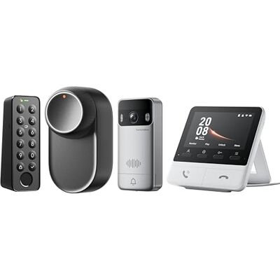 SwitchBot Wi-Fi Smart Lock ultra com vídeootimbre, teclado tátil, leitor de impressões digitais, perfil europeu, IP65, compatível com Matter, Alexa, Google e IFTTT SwitchBot Wi-Fi Smart Lock ultra com vídeootimbre, teclado tátil, leitor de impressões digitais, perfil europeu, IP65, compatível com Matter, Alexa, Google e IFTTT