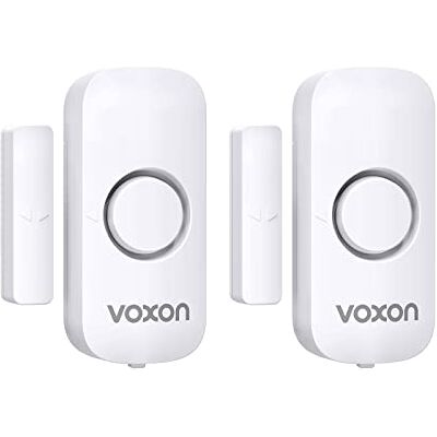 VOXON Alarme para portas e janelas, fácil de instalar, alarme anti-roubo magnético para portas e janelas, com volume de 100 dB para a segurança das crianças em casa e lojas (2 unidades) VOXON Alarme para portas e janelas, fácil de instalar, alarme anti-roubo magnético para portas e janelas, com volume de 100 dB para a segurança das crianças em casa e lojas (2 unidades)