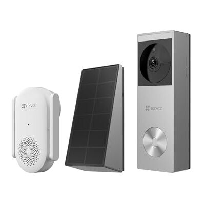 EZVIZ CP3 Pro Campainha de vídeo sem fios com campainha CH1, videoporteiro exterior impermeável, deteção de pessoas, visão noturna a cores, áudio bidirecional, 8GB eMMC incorporado EZVIZ CP3 Pro Campainha de vídeo sem fios com campainha CH1, videoporteiro exterior impermeável, deteção de pessoas, visão noturna a cores, áudio bidirecional, 8GB eMMC incorporado