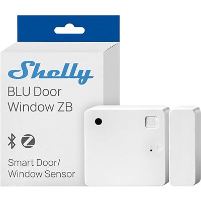 Shelly BLU Door/Window ZB Blanco – Sensor Puertas y Ventanas Zigbee y Bluetooth, Detector inalámbrico Apertura/Cierre, Sensor de luz, Batería de 2 años y Control por aplicación Shelly BLU Door/Window ZB Blanco – Sensor Puertas y Ventanas Zigbee y Bluetooth, Detector inalámbrico Apertura/Cierre, Sensor de luz, Batería de 2 años y Control por aplicación
