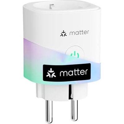meross Tomada inteligente Matter com consumo de energia, 16 A tomada inteligente Alexa mede a produção de painéis solares fotovoltaicos, suporte para Apple Home e Google Home, controlo remoto e voz meross Tomada inteligente Matter com consumo de energia, 16 A tomada inteligente Alexa mede a produção de painéis solares fotovoltaicos, suporte para Apple Home e Google Home, controlo remoto e voz