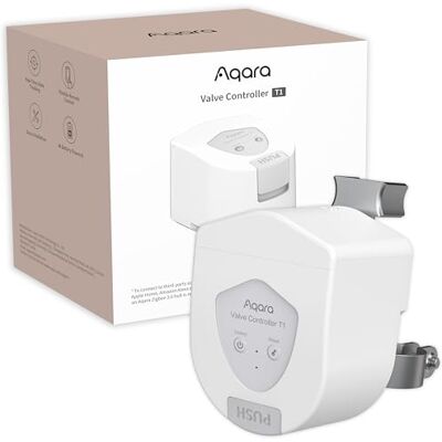 Aqara Controlador de válvula T1, Hub Zigbee 3.0 necessário Matter over Bridge, combinado com detetor de fugas de água, controlo remoto de aplicação, suporta HomeKit, Alexa e Google Aqara Controlador de válvula T1, Hub Zigbee 3.0 necessário Matter over Bridge, combinado com detetor de fugas de água, controlo remoto de aplicação, suporta HomeKit, Alexa e Google
