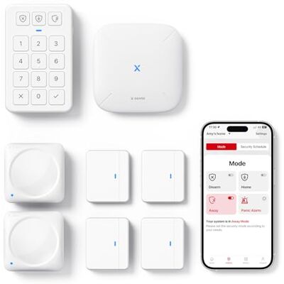 X-Sense Sistema de alarme Wi-Fi com App para casa e apartamento, alarme inteligente com sensor de porta e janela, sensor de movimento, teclado com botão de pânico, inclui estação base, Protección inteligente para casa y apartamento, Estación base inclu X-Sense Sistema de alarme Wi-Fi com App para casa e apartamento, alarme inteligente com sensor de porta e janela, sensor de movimento, teclado com botão de pânico, inclui estação base, Protección inteligente para casa y apartamento, Estación base inclu