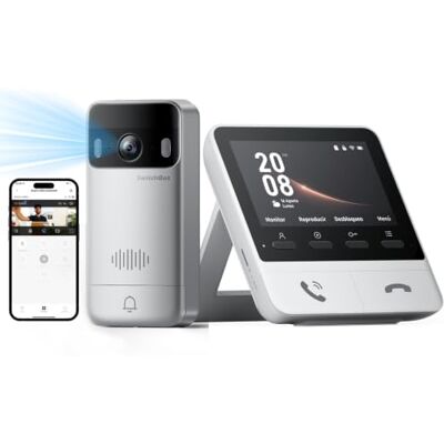 SwitchBot Videoporteiro com ecrã Timbre con Camara Exterior sin Suscripción, Detección de Movimiento, Compatible con Alexa SwitchBot Videoporteiro com ecrã Timbre con Camara Exterior sin Suscripción, Detección de Movimiento, Compatible con Alexa
