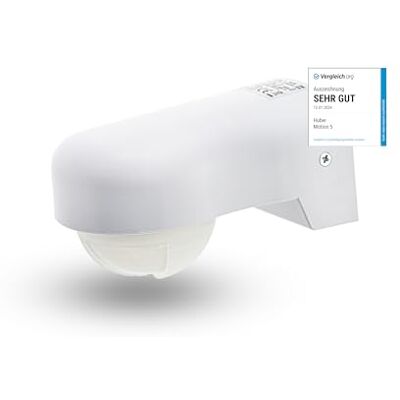 HUBER MOTION 5 detetor de movimento infravermelho de 360° com 3 sensores e lentes matriciais IP65, 230 V I montagem na parede/teto, branco HUBER MOTION 5 detetor de movimento infravermelho de 360° com 3 sensores e lentes matriciais IP65, 230 V I montagem na parede/teto, branco