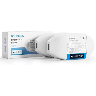 meross Interruptor inteligente, matter, controlo remoto e voz, temporizador Interruptor WiFi compatível com Alexa, Home Assistant e Google Home, consumo de energia, Matter Simple Setup (MSS), 16 A meross Interruptor inteligente, matter, controlo remoto e voz, temporizador Interruptor WiFi compatível com Alexa, Home Assistant e Google Home, consumo de energia, Matter Simple Setup (MSS), 16 A