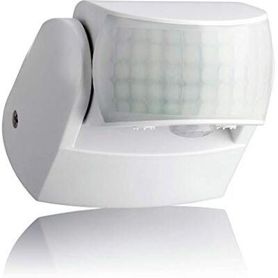 SEBSON ® 2 x Detector de movimento exterior IP65, montagem na superfície na parede, programável, 12 m/180 ° e 3 m/360 °, LED adequado, sensor infravermelhos com 2 sensores SEBSON ® 2 x Detector de movimento exterior IP65, montagem na superfície na parede, programável, 12 m/180 ° e 3 m/360 °, LED adequado, sensor infravermelhos com 2 sensores