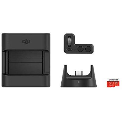DJI Osmo Pocket Expansion Kit with 1 Wheel Controller, 1 módulo sem fios, 1 Accessory Mount, 1 Samsung 32 GB microSD Card 4 acessórios, portátil e versatile, controlo remoto preciso, portão universal DJI Osmo Pocket Expansion Kit with 1 Wheel Controller, 1 módulo sem fios, 1 Accessory Mount, 1 Samsung 32 GB microSD Card 4 acessórios, portátil e versatile, controlo remoto preciso, portão universal