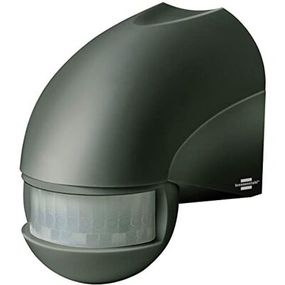 Brennenstuhl Detector de movimento infravermelho / sensor de movimento para exteriores e interiores IP44 (ângulo de deteção de 180° e alcance de 12 m) antracite Brennenstuhl Detector de movimento infravermelho / sensor de movimento para exteriores e interiores IP44 (ângulo de deteção de 180° e alcance de 12 m) antracite
