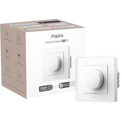 Aqara Regulador de luz H2 UE branco, 2 em 1, neutro, 1 elemento 1 via Thread/Zigbee, 200 W, Luzes LED/CFL/Incandescentes/Halogénias/ELV reguláveis, compatível com Apple Home, Alexa, Google Home Aqara Regulador de luz H2 UE branco, 2 em 1, neutro, 1 elemento 1 via Thread/Zigbee, 200 W, Luzes LED/CFL/Incandescentes/Halogénias/ELV reguláveis, compatível com Apple Home, Alexa, Google Home
