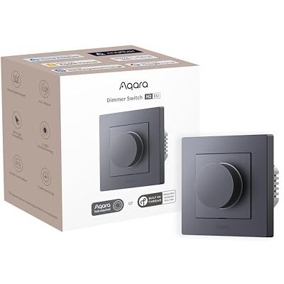 Aqara Regulador de Luz H2 UE, Thread/Zigbee, 2 em 1 Neutro, 1 Elemento 1-Via, 200 W, Luzes LED/CFL/Incandescentes/Halogénias/ELV reguláveis, Compatível com Apple Home, Alexa, Google Home e Matter Thread/Zigbee, 200 W, Luces LED/CFL/Incandescentes/Halóge Aqara Regulador de Luz H2 UE, Thread/Zigbee, 2 em 1 Neutro, 1 Elemento 1-Via, 200 W, Luzes LED/CFL/Incandescentes/Halogénias/ELV reguláveis, Compatível com Apple Home, Alexa, Google Home e Matter Thread/Zigbee, 200 W, Luces LED/CFL/Incandescentes/Halóge