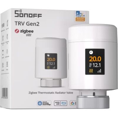 SONOFF TRV Gen2 Zigbee Smart Termostato para radiador Design compacto e ecrã IPS, 3 horários, medição externa de temperatura, economia de energia, compatível com HA SONOFF TRV Gen2 Zigbee Smart Termostato para radiador Design compacto e ecrã IPS, 3 horários, medição externa de temperatura, economia de energia, compatível com HA