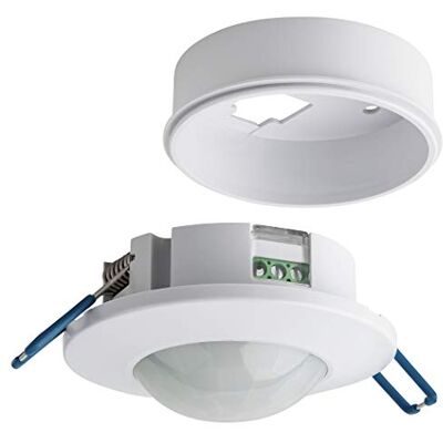 SEBSON 2 x detetor de movimento interior, montagem em superfície e invólucro no teto, programável, sensor infravermelho, 8 m / 360 °, LED adequado SEBSON 2 x detetor de movimento interior, montagem em superfície e invólucro no teto, programável, sensor infravermelho, 8 m / 360 °, LED adequado