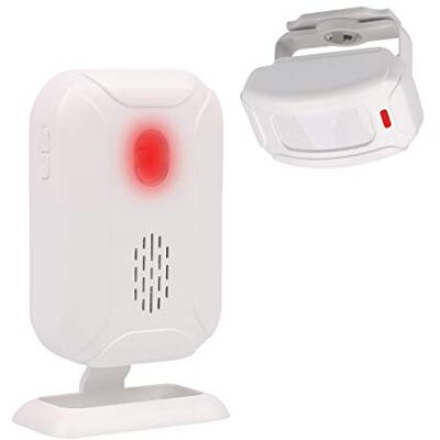 Mengshen Alarme do sensor de movimento, campainha sem fios para porta/entrada da porta/casa e loja/caixa de correio, kit de sistema de alarme de segurança com 1 sensor e 1 recetor YBQ04 Mengshen Alarme do sensor de movimento, campainha sem fios para porta/entrada da porta/casa e loja/caixa de correio, kit de sistema de alarme de segurança com 1 sensor e 1 recetor YBQ04