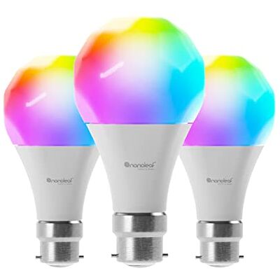 Nanoleaf Essentials 3 Lâmpadas LED B22 RGBW Inteligentes e Reguláveis Luzes LED 16M Cores Thread & Bluetooth, Compatível com Google Home Apple Homekit, para Decoração de Quarto e Jogos Nanoleaf Essentials 3 Lâmpadas LED B22 RGBW Inteligentes e Reguláveis Luzes LED 16M Cores Thread & Bluetooth, Compatível com Google Home Apple Homekit, para Decoração de Quarto e Jogos