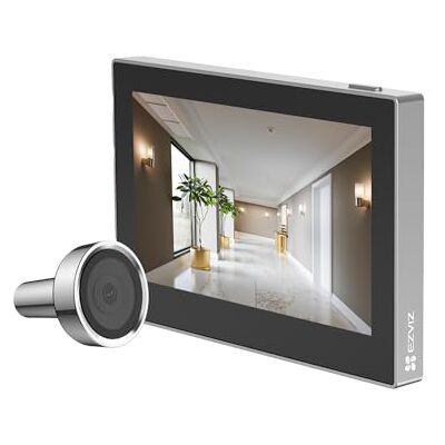 EZVIZ Olho Mágico Digital de Porta com Ecrã a Cores de 4,3'' Câmara Vídeo Sem Fios 1080P, Visualização ao Vivo 146°, Bateria Recarregável 2200mAh, WiFi 2,4GHz, SEM Deteção de Movimento, SEM Visão EZVIZ Olho Mágico Digital de Porta com Ecrã a Cores de 4,3'' Câmara Vídeo Sem Fios 1080P, Visualização ao Vivo 146°, Bateria Recarregável 2200mAh, WiFi 2,4GHz, SEM Deteção de Movimento, SEM Visão