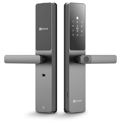 EZVIZ Fechadura inteligente DL05, fechadura da porta de entrada sem chave 7 em 1, com acesso por impressão digital: entrada sem chave segura, várias opções de desbloqueio, alertas instantâneos EZVIZ Fechadura inteligente DL05, fechadura da porta de entrada sem chave 7 em 1, com acesso por impressão digital: entrada sem chave segura, várias opções de desbloqueio, alertas instantâneos