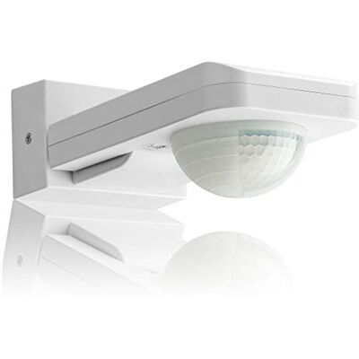 SEBSON Detector de movimento exterior IP65, montagem na superfície na parede e no teto, programável, 20 m / 360 °, LED adequado, sensor infravermelhos com 3 sensores SEBSON Detector de movimento exterior IP65, montagem na superfície na parede e no teto, programável, 20 m / 360 °, LED adequado, sensor infravermelhos com 3 sensores
