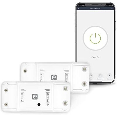 Garza Smart Pack x2 controlador interruptor inteligente Wifi integrado, programável, controlo por voz e app, Alexa/Google, Wifi 2,4 GHz, branco Garza Smart Pack x2 controlador interruptor inteligente Wifi integrado, programável, controlo por voz e app, Alexa/Google, Wifi 2,4 GHz, branco