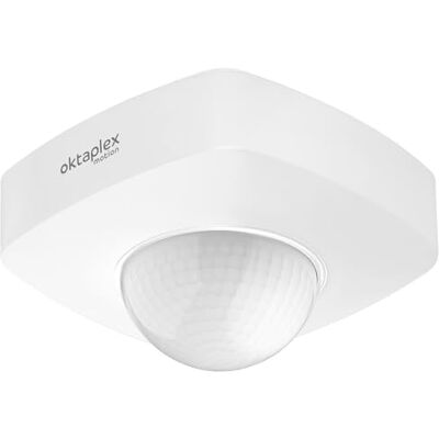 Oktaplex motion Oktaplex Tim detetor de presença 360° detetor de movimento exterior IP65 PIR sensor de movimento branco 230 V acumulação Oktaplex motion Oktaplex Tim detetor de presença 360° detetor de movimento exterior IP65 PIR sensor de movimento branco 230 V acumulação